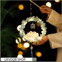 UEVOQB SHOP เทศกาลฤดูใบไม้ผลิ โคมไฟกระต่าย DIY ส่องสว่างสันติภาพความสุข สไตล์จีนจีน โคมไฟเทศกาลโคมไฟ แบบดั้งเดิมดั้งเดิม แหวนดอกไม้เด็ก โคมไฟทำมือ DIY ของเล่นเด็กเล่น