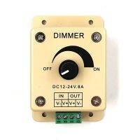 ℗ 12V 24V Dimmer 8A Power Dimming Switch for LED Strip Light Bulb 96W LED Dimmer Controller