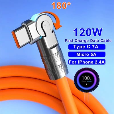 Chaunceybi 120W Silicone USB Super Fast Cable iPhone Charging Data C Type Game Cord