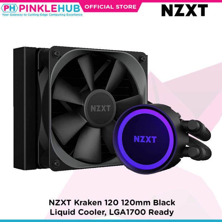 PinkleHub | NZXT Kraken 120 120mm Black Liquid Cooler, LGA1700 Ready ...