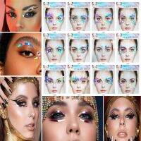 Face Art Decor New Rainbow Color Makeup Eye Stickers Laser Face Decoration Makeup Eyeliner Stickers Women Party Tattoo Stickers-KEOIR MALL