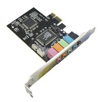 2X 5.1 Internal Sound Card for Windows 10 with Low Profile Bracket, 3D Stereo PCI-E, Chip 32/64 Bit Sound Card PCI