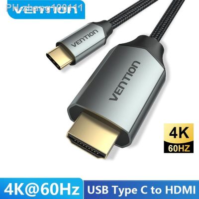 Vention USB C to HDMI Cable 4K Type C HDMI Thunderbolt3 Adapter for Huawei Mate 40 MacBook USB-C HDMI Adapter USB Type c to HDMI