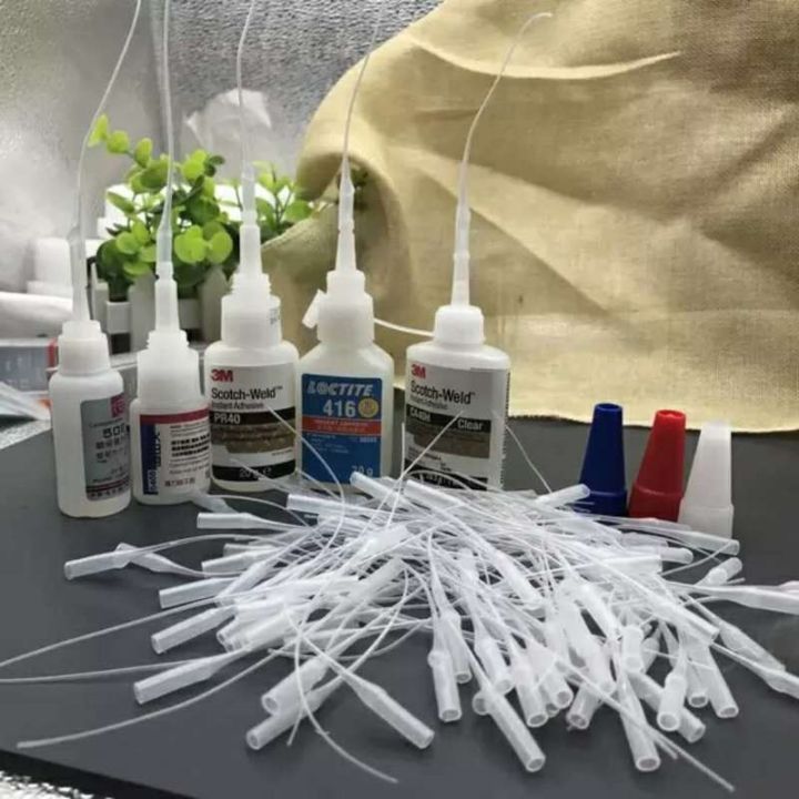 jh-100pcs502-instant-superglue-dropper-lengthened-nozzle-syringe-bottle-cap-catheter-adhesive