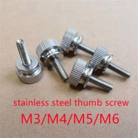 2-10pcs M2 M2.5 M3 M4 m5 m6 Stainless steel step knurled thumb screw Hand Tighten Curtain Wall Glass Lock Screws Fasteners