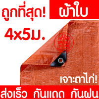 ผ้าใบกันฝน กันแดด ขนาด 4x5ม. (มีตาไก่) ผ้าใบพลาสติกเอนกประสงค์ ผ้าใบ ผ้าฟาง บลูชีทฟ้าขาว ผ้าใบคลุมรถ ผ้าใบกันแดด ผ้าใบกันน้ำ ผ้าใบปูพื้น