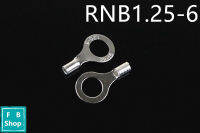 20PCS RNB1.25-6 AWG 22-16 Non-Insulated Ring Terminal สายไฟ Crimp Naked Connector