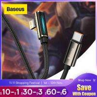 325วังฮีขายดี - / Baseus LED 20วัตต์ PD USB Type C เคเบิ้ล90องศาชาร์จอย่างรวดเร็วชาร์จสำหรับ iPhone 12 11 Pro Max XR โทรศัพท์มือถือข้อมูลลวดสายไฟ