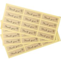 【DT】 hot  108pcs Vintage Kraft Paper Handmade with Love Dragee Stickers for Packaging Thank You Stationery Adhesive Labels Baking Seals