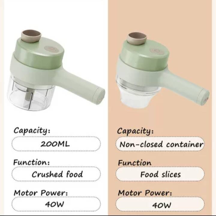 มาใหม่-gatling-2022-ใหม่ปั่นไร้สายชาร์จ-usb-เครื่องปั่นอาหารกระเทียมสับผักเครื่องตัดที่มีความจุ-200ml-ส่งจากไทย