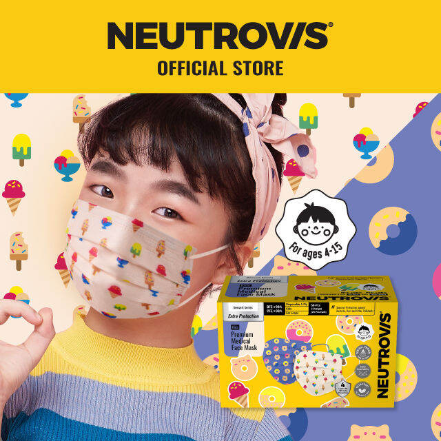 Neutrovis 4Ply Kids Premium Medical Face Mask Dessert Series Ice