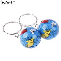 2Pcs World map Globe keychain jewelry earth Globe art pendant keychains gift Key Chains