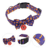 Zecetim Halloween Cat Collar Halloween ออกแบบโบว์ผูกโบว์สำหรับแมวคอปกสุนัขที่ถอดออกได้