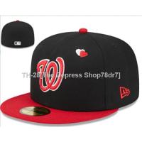 ♝☾▧ New Arrivals MLB Washington Nationals Fitted Hat 59FIFTY Cap Full Closed Caps Sports Embroidery Men Women Hats Topi