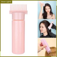 Moon Lighte Root Comb Applicator Bottle Perming Tools Hair Dye Bottle Brush for Home DIY Pink