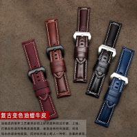 ▶★◀ Suitable for Panerai/Breitling/Citizen/Fossil leather watch strap retro cowhide mens strap 22 24mm