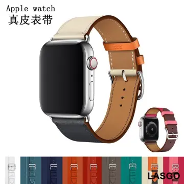 New Color Apple Leather Strap Apple Watch Classic Strap iwatch Hermes  Fashion Single Lap Classic Strap iwatch567 Series Universal