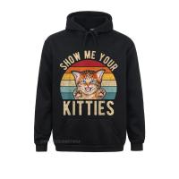 Long Sleeve Hoodies Women Sweatshirts Show Me Your Kitties Shirt Vintage Funny Kitten Cat Lover Casual Clothes 2021 Newest Size Xxs-4Xl