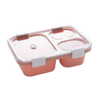 3 Fruit Storage Compartment Camping Portable Picnic Kids Plastic Box Lunch Proof