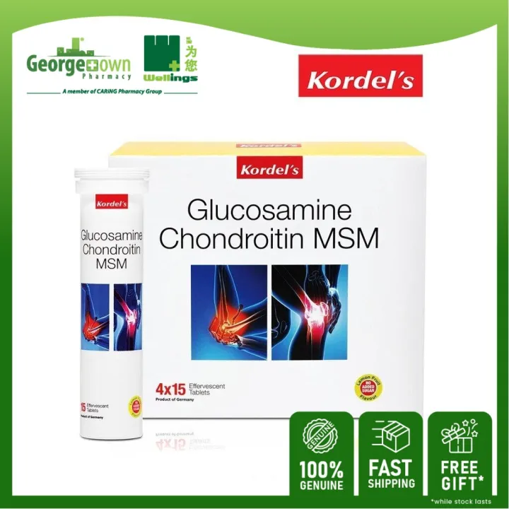 KORDELS GLUCOSAMINE CHONDROITIN MSM EFFERVESCENT 15SX4 Lazada