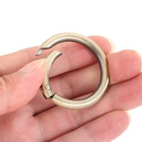 【CW】 5Pcs Metal Gate O Openable Keyring Leather Buckle Dog Chain Clasp Clip Luggage