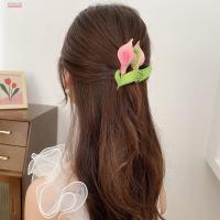 PENGA เรียบหรู หมวกกันน็อก ทิวลิป กิ๊บปูผม อารมณ์ สำหรับสาวๆ ดอกไม้ hairgrip ที่รัดผมเกาหลี คลิปปลาฉลาม กรงเล็บผมผู้หญิง