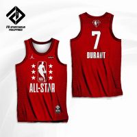 TEAM DURANT NBA ALL STAR 2022 DURANT MORANT BOOKER TATUM EMBIID YOUNG FULL SUBLIMATED JERSEY