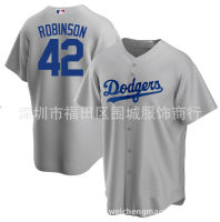 ?เครื่องแบบเจอร์ซี่เบสบอล2023 MLB เสื้อเจอร์ซีย์ Dodge 42 Gray Fodgers เสื้อโรบินสัน