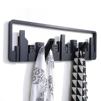 2021Living Room Bedroom Decorative Wall Mount Home Multifunction Hook Sturdy Storage Coat Hanger Durable Piano Style Clothes Hooks