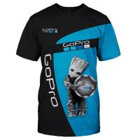 (All sizes are in stock)   T-shirt New 3D GoPro Summer Printing Fun T-shirt Short Sleeve T-shirt Mens Fashion Brand T-shirt  (You can customize the name and pattern for free)