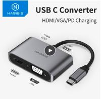 [สินค้าพร้อมส่งkerry express จาก กทม] Hagibis รุ่น CHV2-PD USB TypeC to HDMI 4k VGA