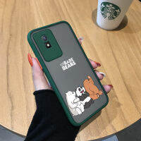 เคสเคสสำหรับ Vivo Y02A Y02T การ์ตูนหมีกริซลี่มีน้ำค้างแข็งโปร่งใสแข็งเคสใส่โทรศัพท์กันกระแทกปกหลังแบบเต็มกล้องป้องกัน