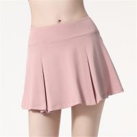 Women Summer Tennis Pleated Skirts Fitness 2 In 1 High Waist Outdoor Athletic Yoga Golf Badminton Running Skorts With Pocket