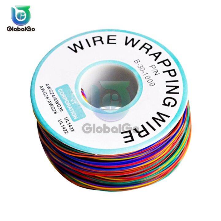 hot-item-28awg-ชุบดีบุก0-25มม-เชือกหลากสี-ul1423ห่อ-b-30-1000-ul1422สายเคเบิลพีวีซี26awg-ทองแดง30awg-วงจรไฟฟ้าและชิ้นส่วน