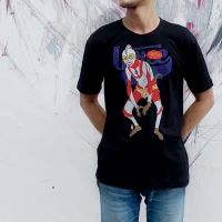 Anime Ultraman mens 100% cotton round neck short -sleeved T-shirt