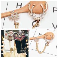 [COD] diy mobile phone shell accessories handmade diamond retro deer head pendant beauty materials wholesale