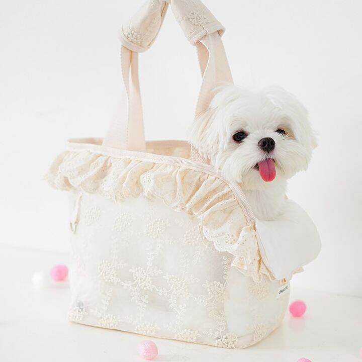 onecute-กระเป๋าเดินรถเข็นลูกสุนัขสำหรับสุนัขสัตว์เลี้ยงอุปกรณ์เสริมกระเป๋าเป้ขนาดเล็กลูกไม้สำหรับสุนัขผลิตภัณฑ์สัตว์เลี้ยงชิวาว่าน่ารัก