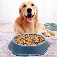 Dog Bowl Dog Slow Feeder Bowl Puppy Cat Slow Eating Dish Bowl Anti-Gulping Food Plate Feeding Dog Cat Food Bowl Supplies