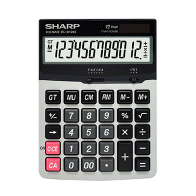 SHARP Calculator EL-D1200 Medium Benchtop Calculator 12-digit Large Display Large Button