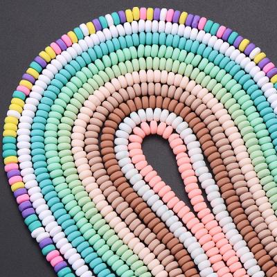 10StrandLot Flat Round Polymer Clay Beads 3x6mm Chip Disk Loose Spacer Loose Beads For DIY Handmade Jewelry Making