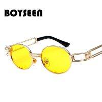 BOYSEEN แว่นกันแดดพังก์ใหม่สไตล์ฮาราจูกุเทรนด์แว่นตาย้อนยุคฮิปสเตอร์สตรีทถ่ายภาพแว่นกันแดดแว่นตา 887