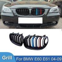 ตะแกรงไตด้านหน้ารถยนต์สีดำเงา M สำหรับ BMW 5 Series E60 E61 2003 - 2010 M5 520I 523I 525I 528I 530I 535I 540I 530Dd 520D