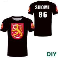 2023 NEW Finland Custom T-shirt Suomen Flag Suomi T-shirt Flag of Finland Blue Cross Personalized Name Number T-shirt fashion t-shirt