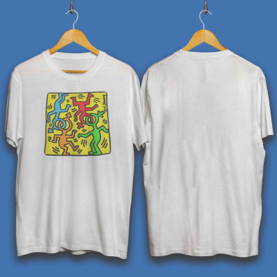 Keith Haring Shirt White Yellow Art T-shirt