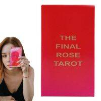 【Study the folder well】  The Final Rose Tarot Board Game Fortune Telling Game ชุดไพ่ทาโรต์แบบพกพาสำหรับไพ่ทาโรต์คนรักปาร์ตี้เกมโปรดปราน