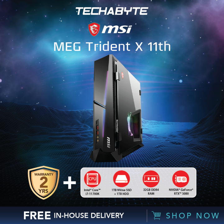 MSI MEG Trident X 11th | i7-11700K | 32GB DDR4 | 1TB SSD+1TB HDD | RTX ...