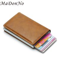 2021 Anti Magsafe Wallet Men Money Bag Slim Mini Purse Male Aluminium Rfid Card Holder Thin Small Smart Wallet Walet portfel New