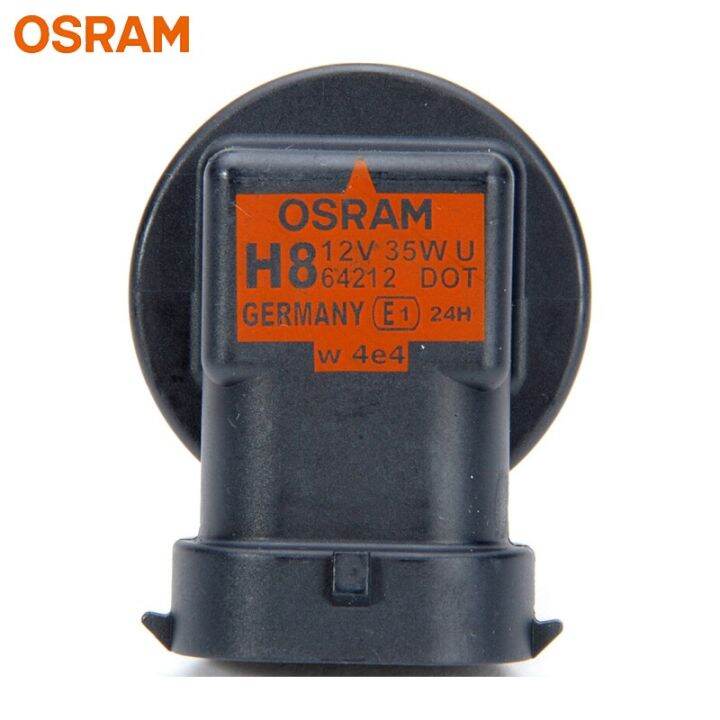 h8-osram-12v-35w-pgj19-1หมอกฮาโลเจนไฟดั้งเดิม64212รถหลอดโคมไฟอัตโนมัติไฟคาดหัวแบบมาตรฐาน3200k-ผลิตในเยอรมนี-เดี่ยว