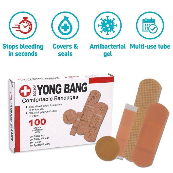 100pcs-breathable-waterproof-first-aid-bandage-band-aid-hemostasis-adhesive-wound-dressings-paste-gauze-plasters