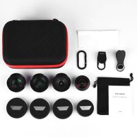 6in1 Cell Phone Camera Lens Kit Fisheye Wide Angle Macro Telescope Mobile Lenses With CPL Star Filter HD Optical Coated Lens Set